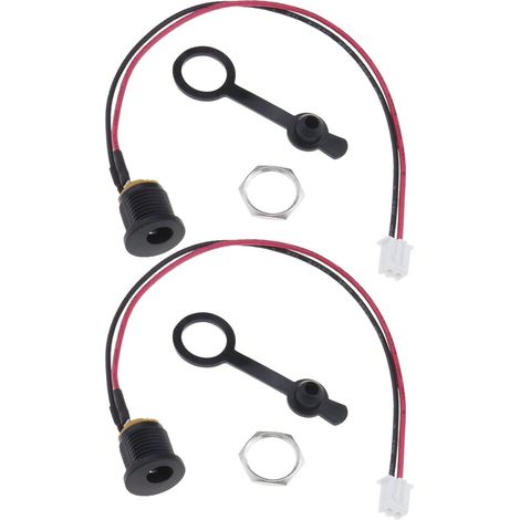 Stück Ladeanschluss für Elektrofahrräder, Ersatz für E-Bike-Roller, DC-Ladeanschluss, kompatibel mit DC5,5 x 2,1 mm, Ladeloch, Zubehör, 16 cm (1/5)
