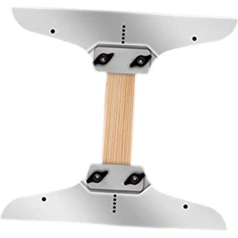 Gabarit de mesure pour marches d'escalier, idéal pour la découpe de cloisons sèches et la pose d'étagères. Aménagement intérieur. (1/4)