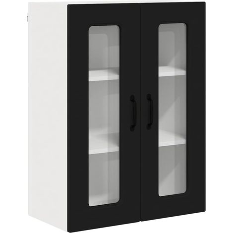 Meuble mural de cuisine，Armoire de cuisine Noir 60 x 31 x 80 cm Bois d'ingénierie CFW36487 (1/5)