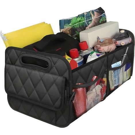 Organisateur de coffre pour SUV - Boîte De Rangement Automobile Pliable Imperméable - Organisateur De Stockage De Bagages,Véhicule Van Berline Voiture (1/5)