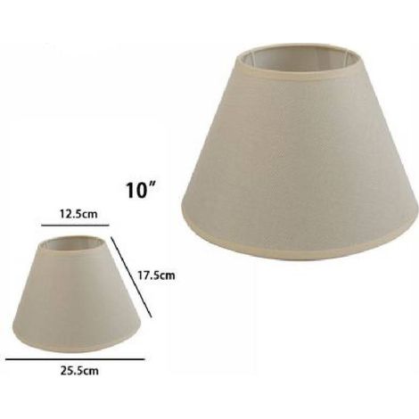 Trade Shop - PARALUM CONKILINDRO CLASSICO RICAMBIO FÜR LAMPADA UND APPLIQUE IN TESSUTUTUTUT - -10"-Beige