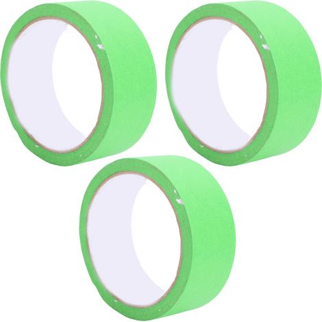 Nastro adesivo per mascheratura da pittore, confezione da 3, per verniciatura automobilistica, strumento di applicazione manuale, facile da rimuovere, 35 mm, 20 m, verde (1/5)