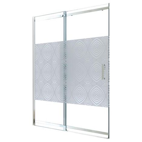 ONDEE ZEN - Porte de douche UIMI - Coulissante - Finition Chromé - 140x210cm