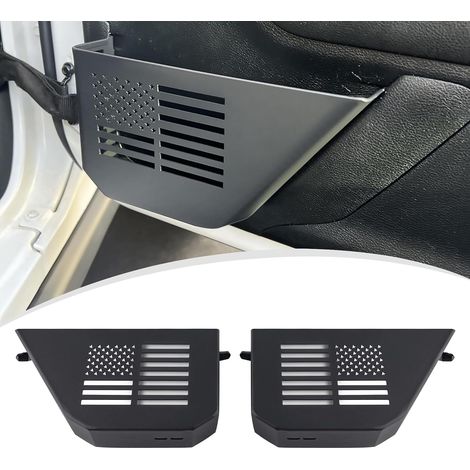 JK Organizzatore portaoggetti per porta posteriore in acciaio inossidabile, confezione da 2, compatibile con Jeep Wrangler JK JKU 2007-2018 (1/5)
