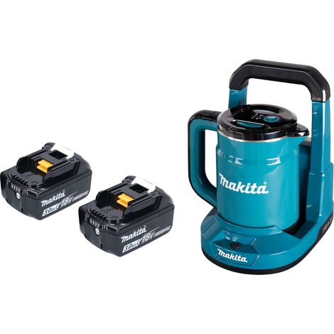 Makita DKT 360 F2 hervidor de agua sin cable 36 V ( 2x 18 V ) 0,8 L + 2x batería recargable 3,0 Ah - sin cargador