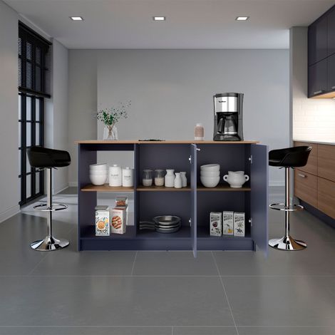 Parker îlot de cuisine avec portes et étagères de rangement (1/5)