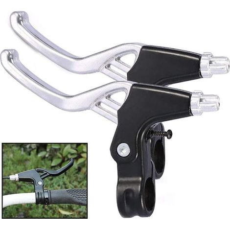 1 Paire de Levier de Frein de Vélo en Alliage Universel Poignées de Frein Levier de Frein pour Vélo Route VTT de Guidon Diamètre de 22mm (1/5)