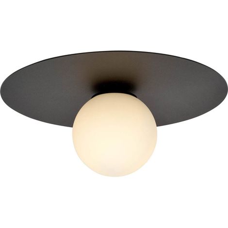 Plafoniera Emibig Solar 1xE14 nera/opalina 43 cm dimmerabile (1/5)
