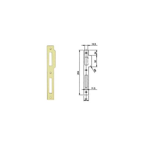 CONTROPIASTRA PIANA PER SERRATURE SERIE 200N- - (032016) - 10 pezzi ISEO