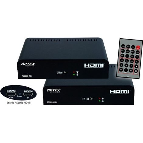 Transmetteur Audio Vidéo HD CPL 750890 – Sortie Entrée HDMI, IR OUT, Récepteur et télécommande inclus (1/4)
