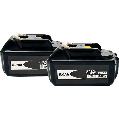 Batterie Rechargeable, Capacité 8000mAh, Chargeur Universel pour Outils Électriques, 2PCS, 18V-c (1/2)