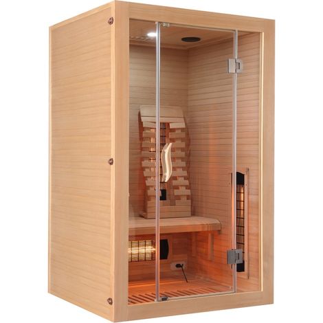 Bagno Italia Sauna infrarossi cm 120x105 con irradiatori full spectrum, bluetooth e cromoterapia (1/4)