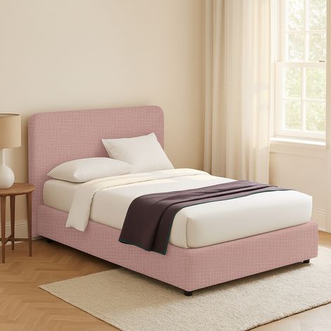 Letto Matrimoniale Bury, Sfoderabile, Contenitore Made in Italy, Rosa (1/5)