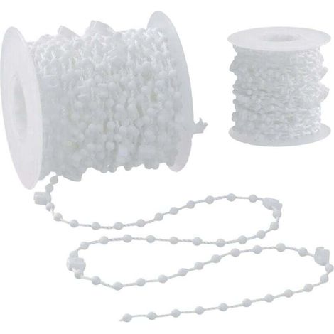 10 Mètres Cordon de Chaîne de Perles,Chaîne de Remplacement pour Store,Rouleau Corde de Perle de Rideau,Store Enrouleur Chaîne,Chaîne de Store Verticale,pour Stores à Bandes Verticales (1/4)