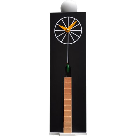 Orologio a Cucù da Parete 10,5x38x12 cm Pirondini Italia QQ Ziggurat 501 Nero (1/2)