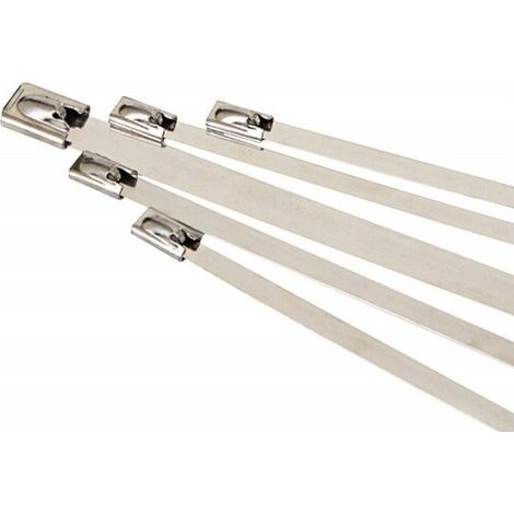 TrAdE Shop Traesio - Set 21pz Fascette Metallo Sigillo 4.6x300mm Auto Stringenti Cablaggi Fermacavo -