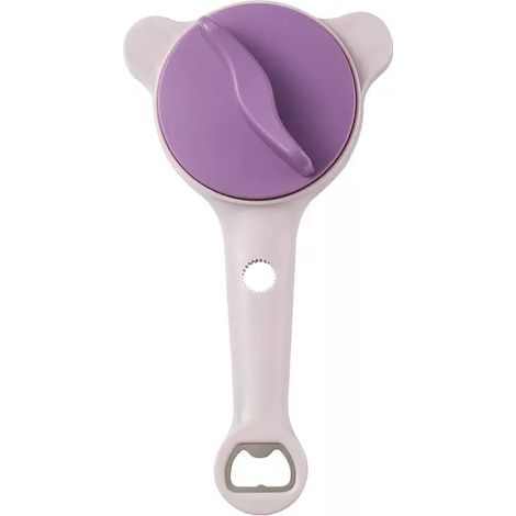 Ouvre-boîte multifonction en plastique avec ouvre-bouteille intégré, outil polyvalent pour ouvrir conserves, bouteilles et bocaux en cuisine