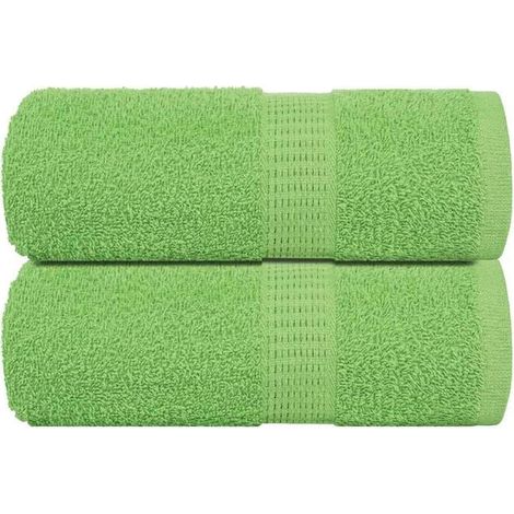 Ensemble de deux serviettes de bain FROGN, vert pomme, 30x30 cm, 360 g/m² (1/5)