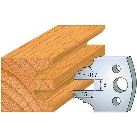 Jeu de 2 Fers Profilés Acier HT 40 x 4 mm - N°099 Contre-profil - Outil de menuiserie - Diamwood