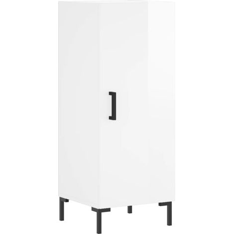 Maison Exclusive - Credenza Bianco Lucido 34,5x34x90 cm in Legno Multistrato