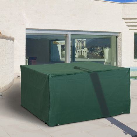 CHICFURN Copertura protettiva per mobili da giardino 135x135x75 cm verde Oxford 600D (1/5)