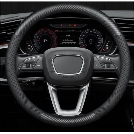 Couvre Volant en Microfibre Cuir Housse Volant Voiture Universelle 38cm,Protege Volant Voiture Antidérapant Respirant Souple (1/5)