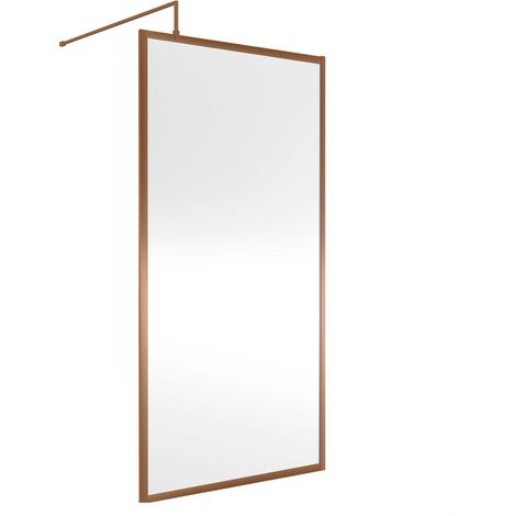 Balterley Framed Wetroom Screen, 1000mm, Brushed Bronze