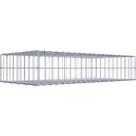 Gabiondeco - Gabion 100 cm x 20 cm x 50 cm (L x H x P). mailles 5 x 10 cm. Fermeture par anneaux en c - Made in Germany (1/5)