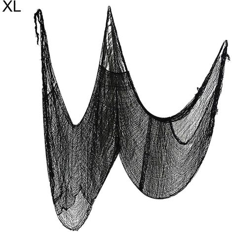 Toile de fond effrayante en tissu résistant aux déchirures, écologique, avec des crânes et des squelettes, pour une décoration de fête terrifiante.-XL (1/5)