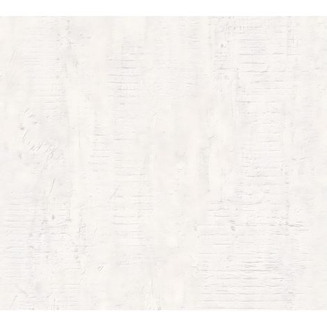 Stone tile wallpaper wall Profhome 944264 non-woven wallpaper slightly textured wood look matt white 5.33 m2 (57 ft2) (1/5)