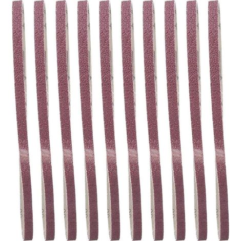 10 pièces accessoires de polissage du bois, pièces de ponceuse avec oxyde d'aluminium, outil de meulage pour l'élimination de la rouille sur une surface métallique 533 x 9 mm(80) (1/5)