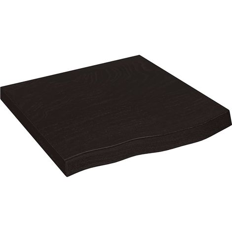 Étagère murale Étagère flottante marron foncé bois chêne massif traité (1/5)