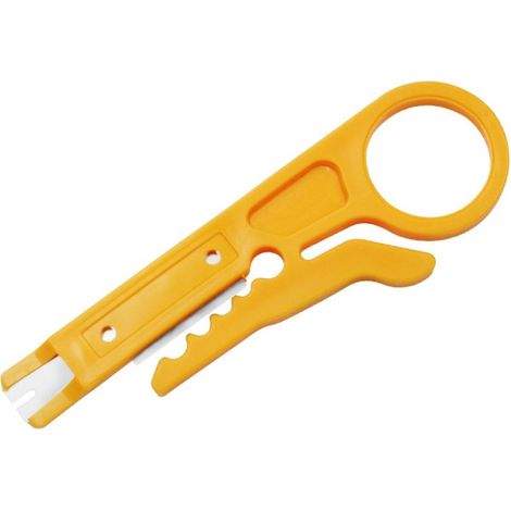 RJ45-Abisolierzange / IDC-Auflegewerkzeug (Typ 110) für LAN-, IDC-, RJ11-, Cat5- und Cat6-Kabel sowie Audio- und Videokabel. (1/4)