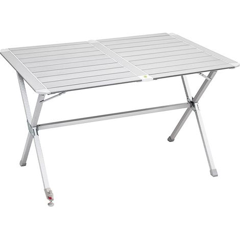 Klappbarer Campingtisch 110x71cm Silber Spaltlos Stufe 4 Brunner (1/5)