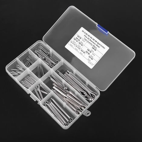 Set mit 90 Splinten in 11 Ausführungen: M1,5, M2, M3, M4, M5, M6, inklusive passendem Aufbewahrungskoffer (1/5)