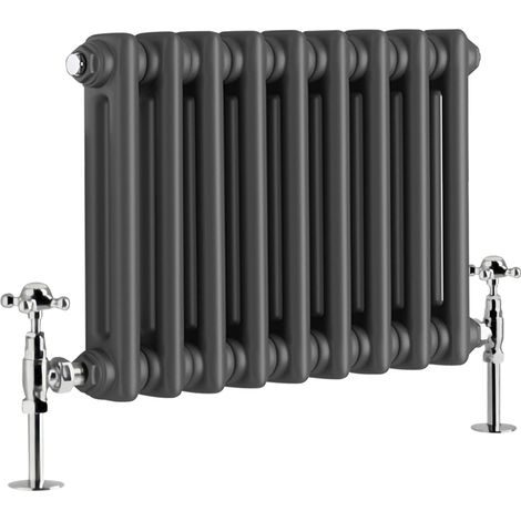 WarmeHaus Traditional Radiator Anthracite Double Panel 300x425mm