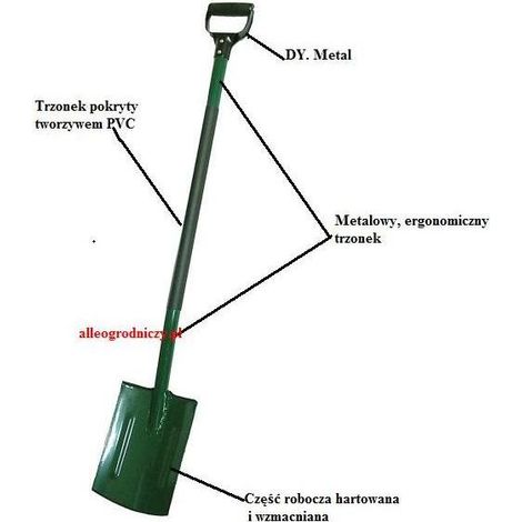 Szpadel ogrodniczy trzon metal