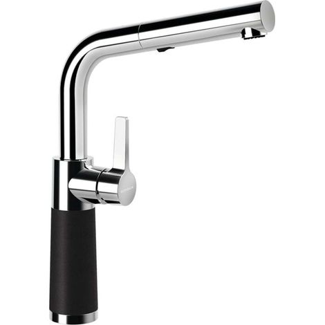 Schock Küchenarmatur SC-540 Chrom/Cristalite ausziehbarer Auslauf Nero GNE (1/3)