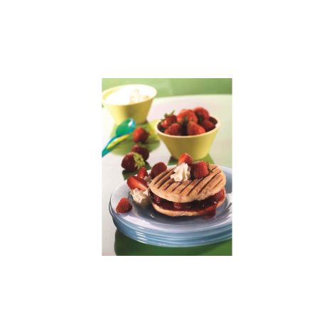 SET DE PLATOS SEB: 1 Parrilla PANINI para Gofre CROQUE - XA800312 - Negro