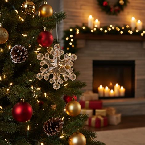 Pendaglio diamante fiocco di neve per albero di Natale decorazione natalizia (1/3)