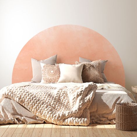 Stickers tête de lit - Couleur tendance - 160 x 130 cm - Pour lits (120 à 140 cm) - Adhésif MAT (1/2)