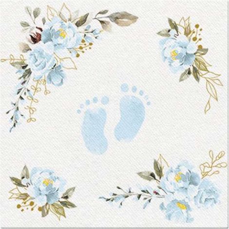 Tovaglioli in tessuto non tessuto BLUE FEET 40 cm 50 pezzi.