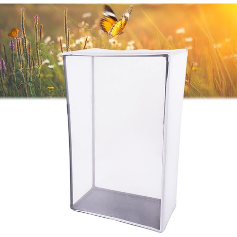 Jaula de observación de insectos [Hábitat grande de PVC con cremallera: Jaula alta y estable de malla para mariposas e insectos, 42 x 76 x 122 cm, poliéster y tejido de malla] (1/5)