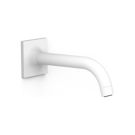 Bec mural fixe avec arrivée d'eau murale réglable en profondeur Blanc mat - TRES 22118101BM