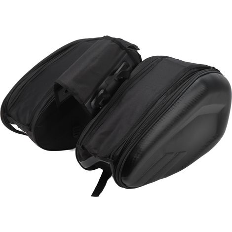 Sacoche latérale moto extensible 36L à 58L, étanche, imperméable, rangement utilitaire pour sportive, bagagerie motard, grand volume, résistante, fixation arrière, accessoire pratique. (1/5)