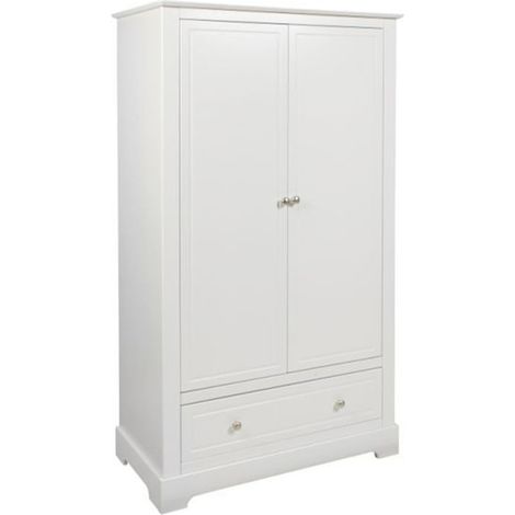 Schrank mit 1 Schublade und 2 Türen, Weiß, 174cm