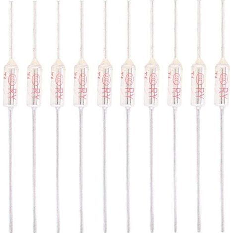 Jeffergarden 10 Pcs 10A 250V Thermal Fuses, Metal Shell Thermal Fuse Cutoff, Temperature Fuse(192°C) (1/5)