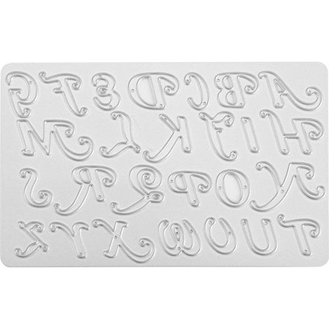 Matrice De Découpe En Acier Au Carbone Pour Scrapbooking Et Loisirs Créatifs - Lettres Alphabet - 1 Pièce (1/2)