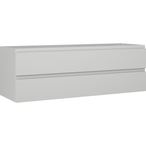 Mexen Orio Badezimmerschrank für 140 cm Waschbecken, 2 Schubladen, Grau Matt - 91A10-14047-2-BFF62 (1/5)