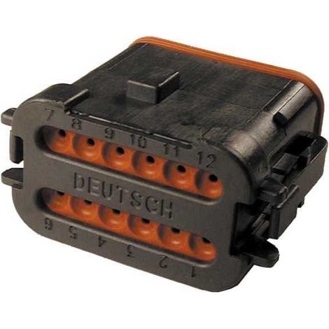 Connettore Serie DT Maschio 12 Vie EP06 Nero